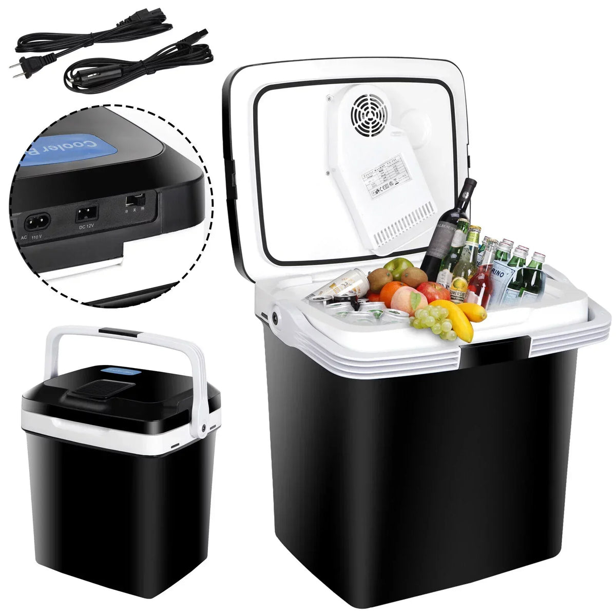 Newest Portable Iceless Thermoelectric Cooler Warmer Low Noise Car Electric Refrigerator Mini Fridge for Car Travel Trip Caming
