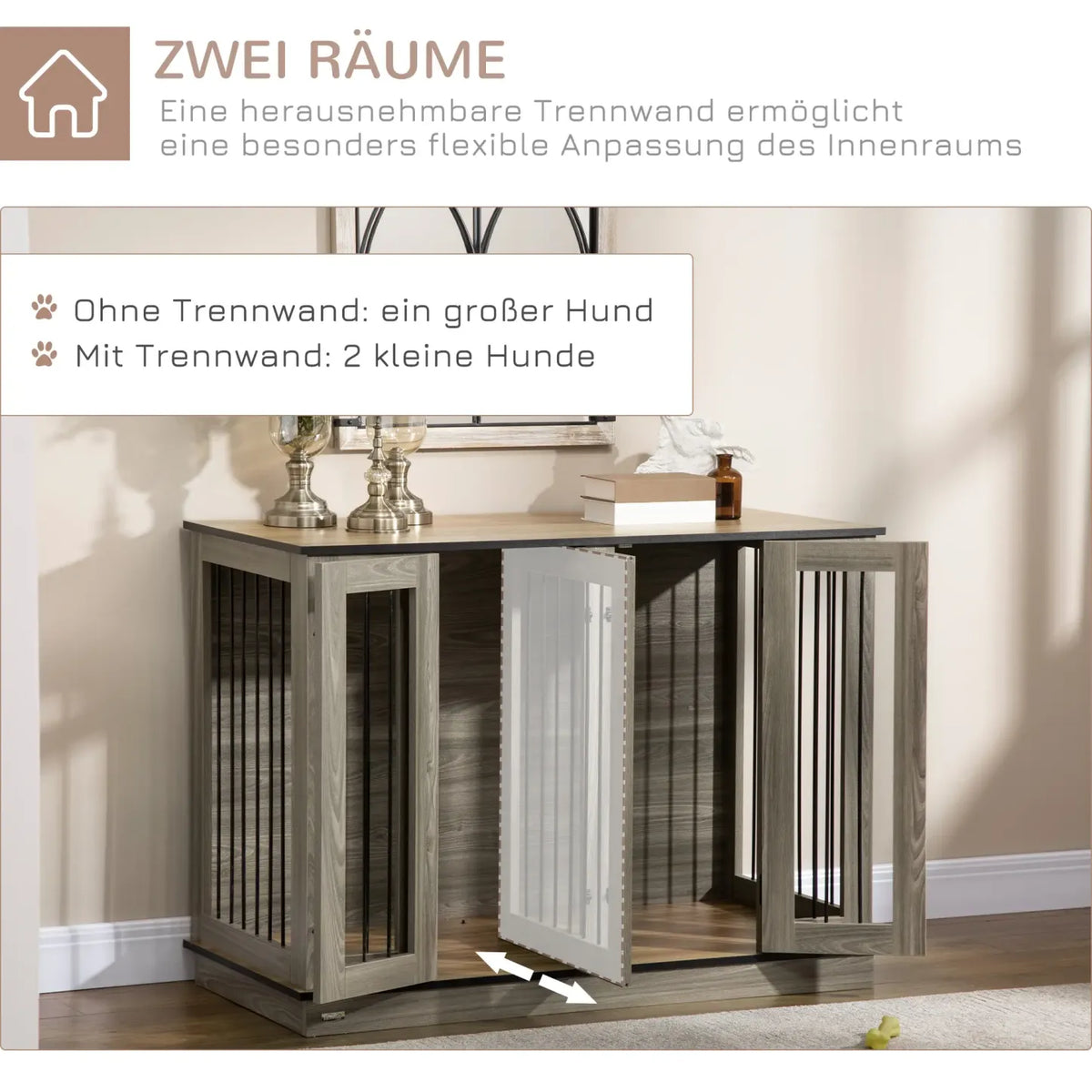 2026 PawHut dog cage Side table 2-in-1 with partition lockable
