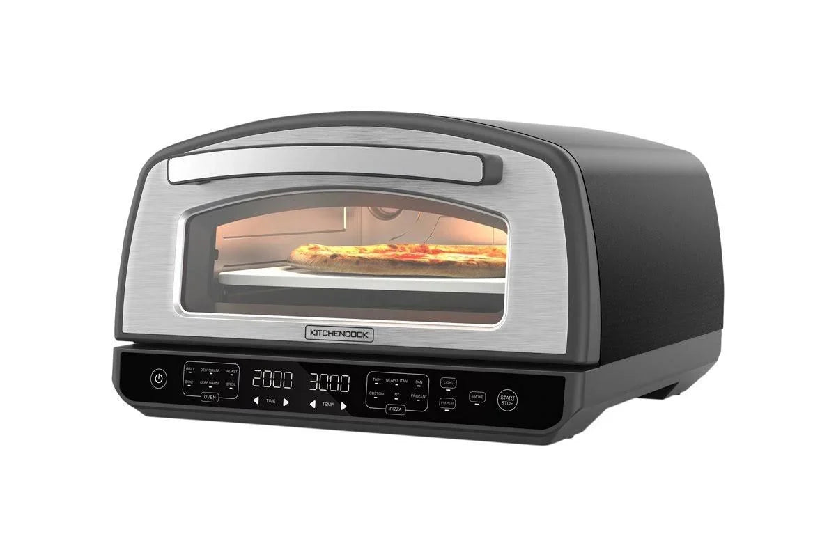 2026 Kitchencook K-pizza indoor pizza oven(Black/Silver)