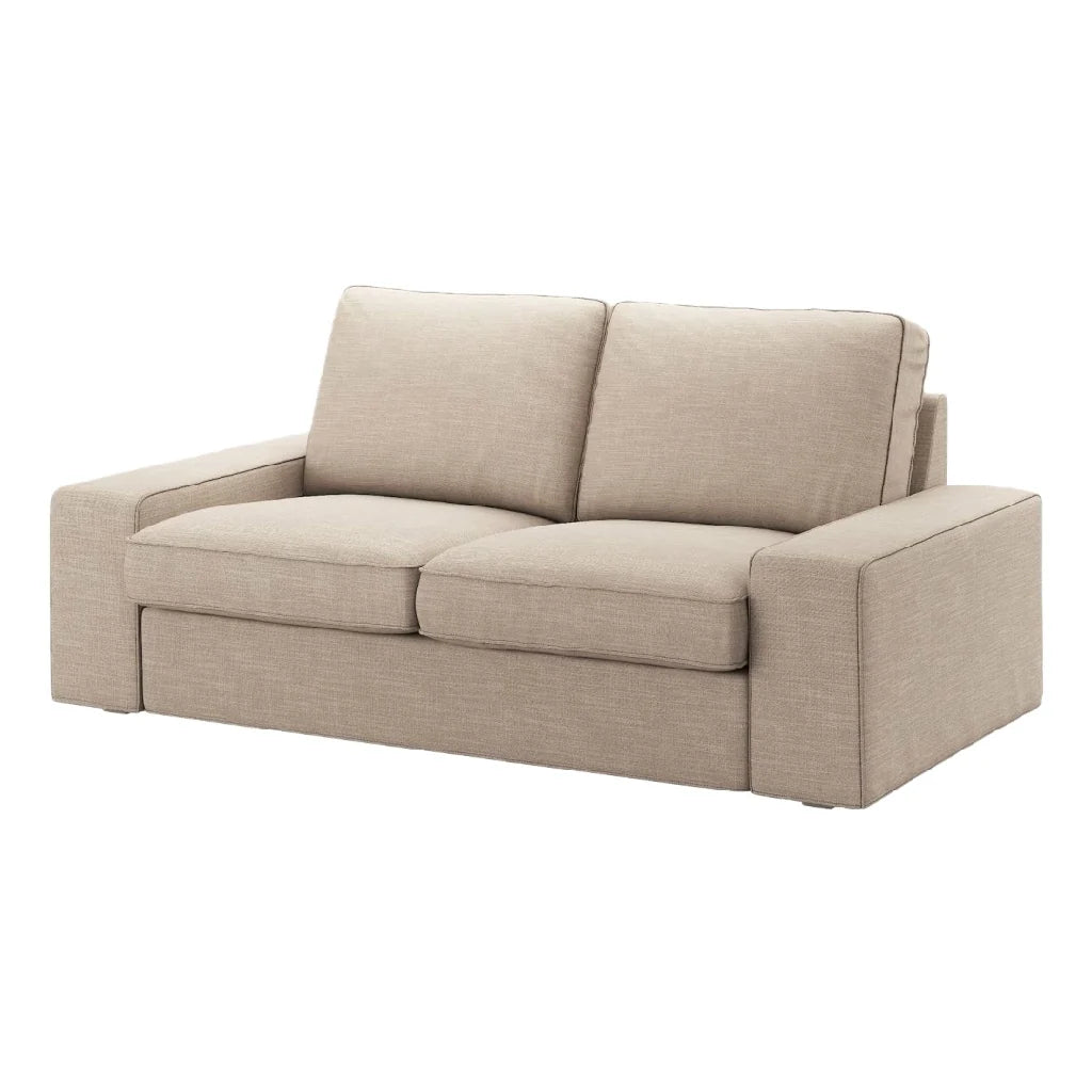 2026 2 seater sofa in beige fabric – contemporary design, comfortable sitting