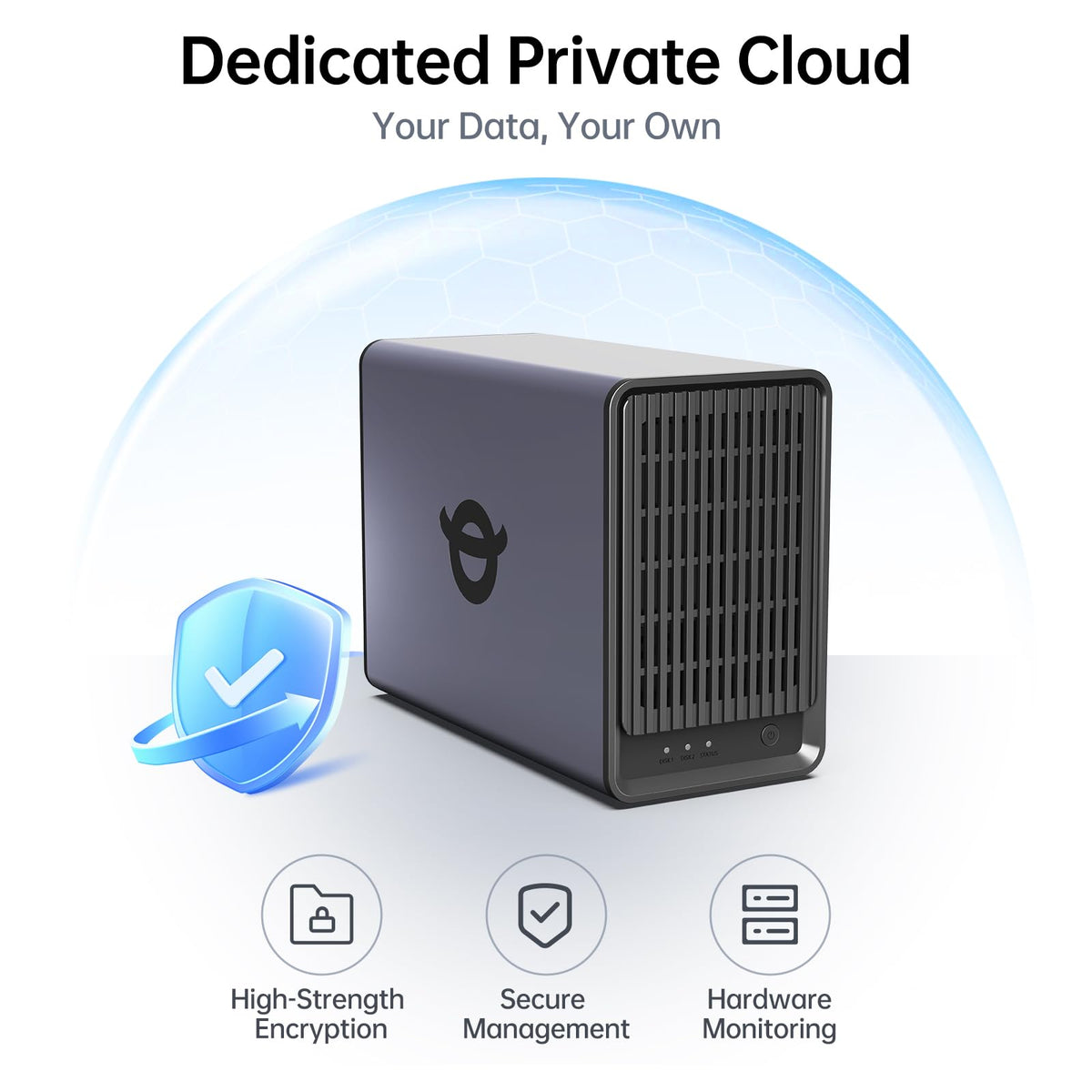 Yxk Zero1 2-Bay Desktop NAS for Home & Personal Storage(Diskless) Docker Support, Private Cloud & File Sharing, Remote Access, Phone Backup, 4GB RAM, 2.5GbE & 4K HDMI