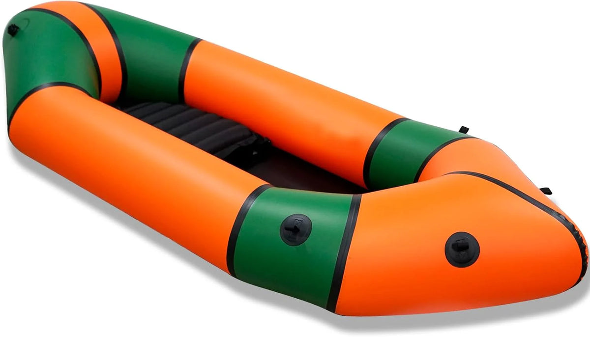 Lightweight Packrafts, TPU Inflatable Kayak for Flat Water Rafting Camping Trip/Fishing/Water Adventures 1 Person/2 Person Packraft, 330lb/660lb Weight Capacity