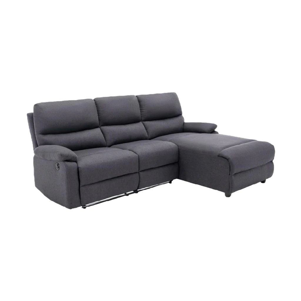 2026 Electric relaxing right corner sofa in dark grey fabric