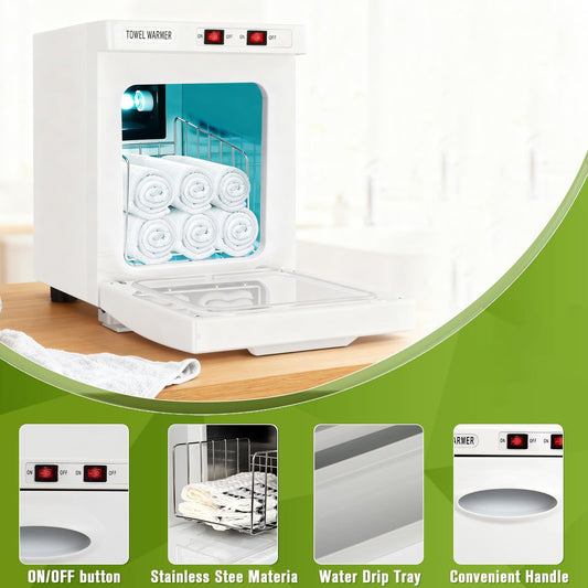 Hot Towel Cabinet 5L, Hot Towel Warmer Cabinet, Extra Large Capacity Heater for Spa, Massage, Salon, Home Use (White 5L)