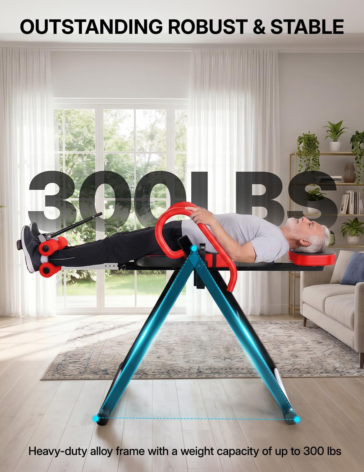 YOLEO Gravity Inversion Table for Back Pain Relief 2026 New Inversion Table w/Lumbar Support, Easy to Assemble, Back Stretcher Machine 300 lbs