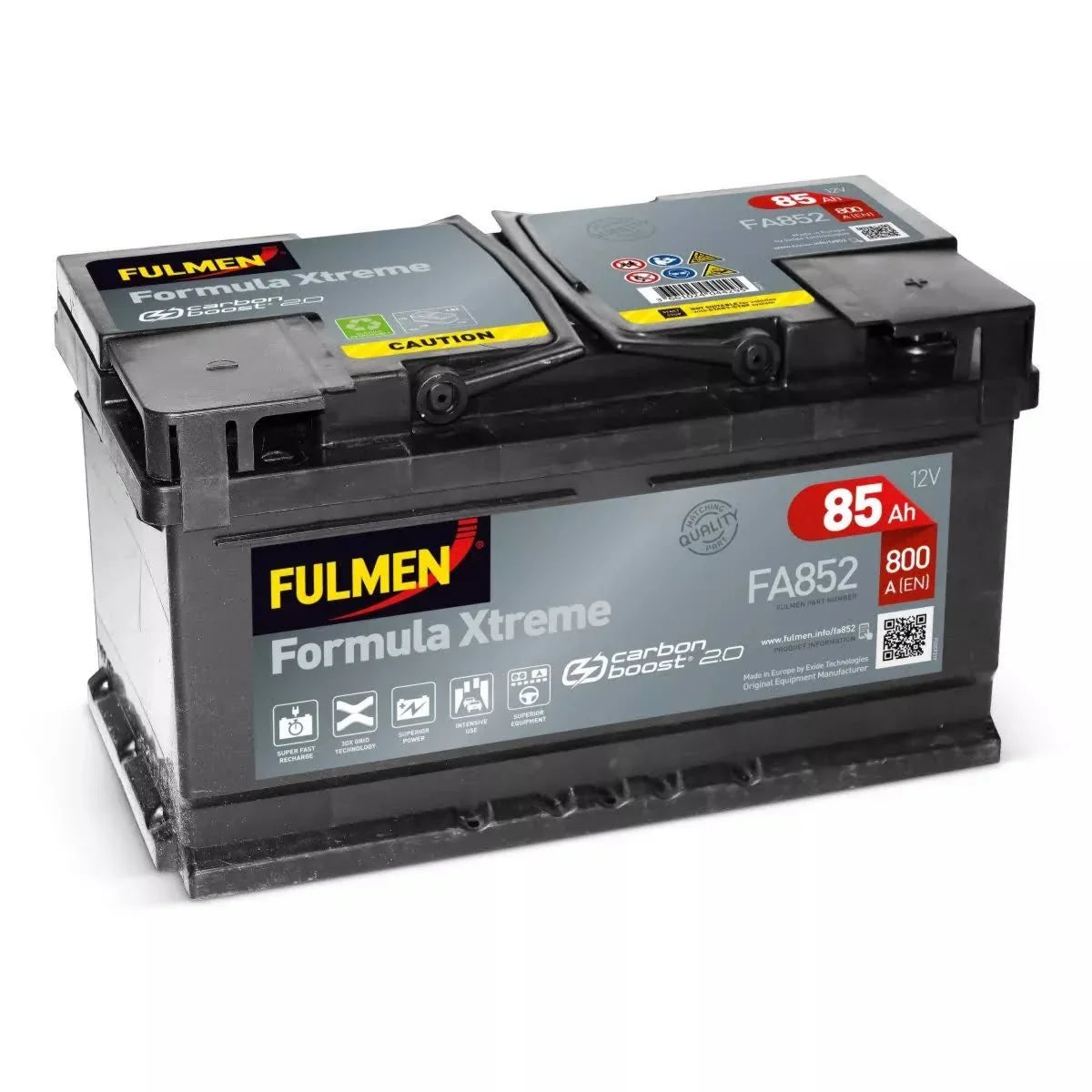 2026 Car battery FULMEN FA852 12V 85AH 800A(Black/Grey)