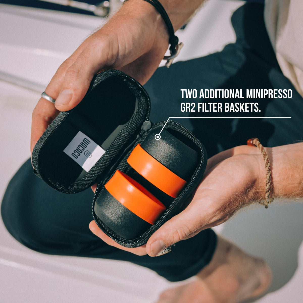 WACACO Minipresso GR2+Case+Basket Set, bundle sales