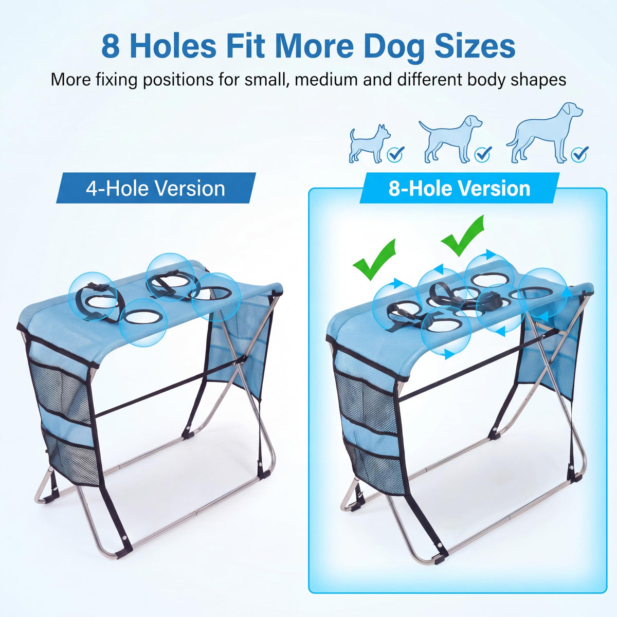 Pet Grooming Bath Stand for Small & Medium Dogs Cats,8-Hole Foldable Portable, Works as Pet Bathtub, dog bath hammock,Pet Grooming Bath Stand for Home and Outdoor Use