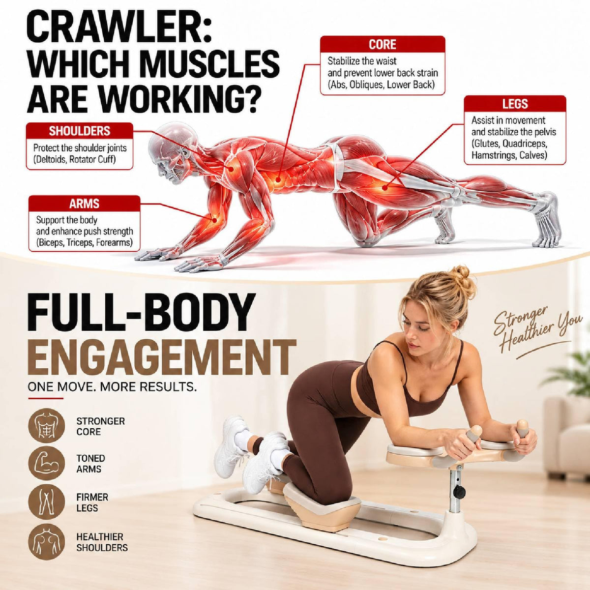 Twist Crawler v2, Waist and Ab Trainer, Home Gym