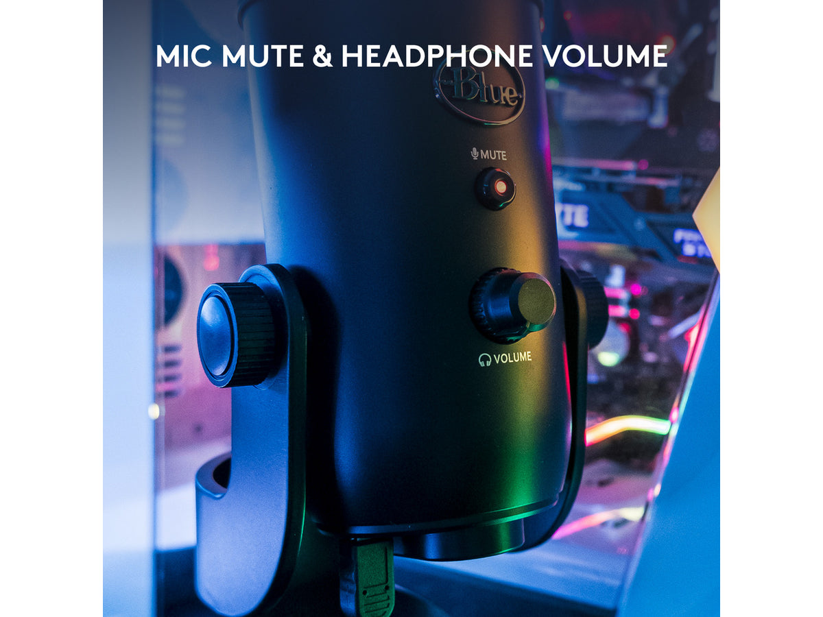 Logitech Blue Yeti USB Microphone, Multi-Pattern Condenser Mic, Plug & Play, Streaming, Podcasting & Recording