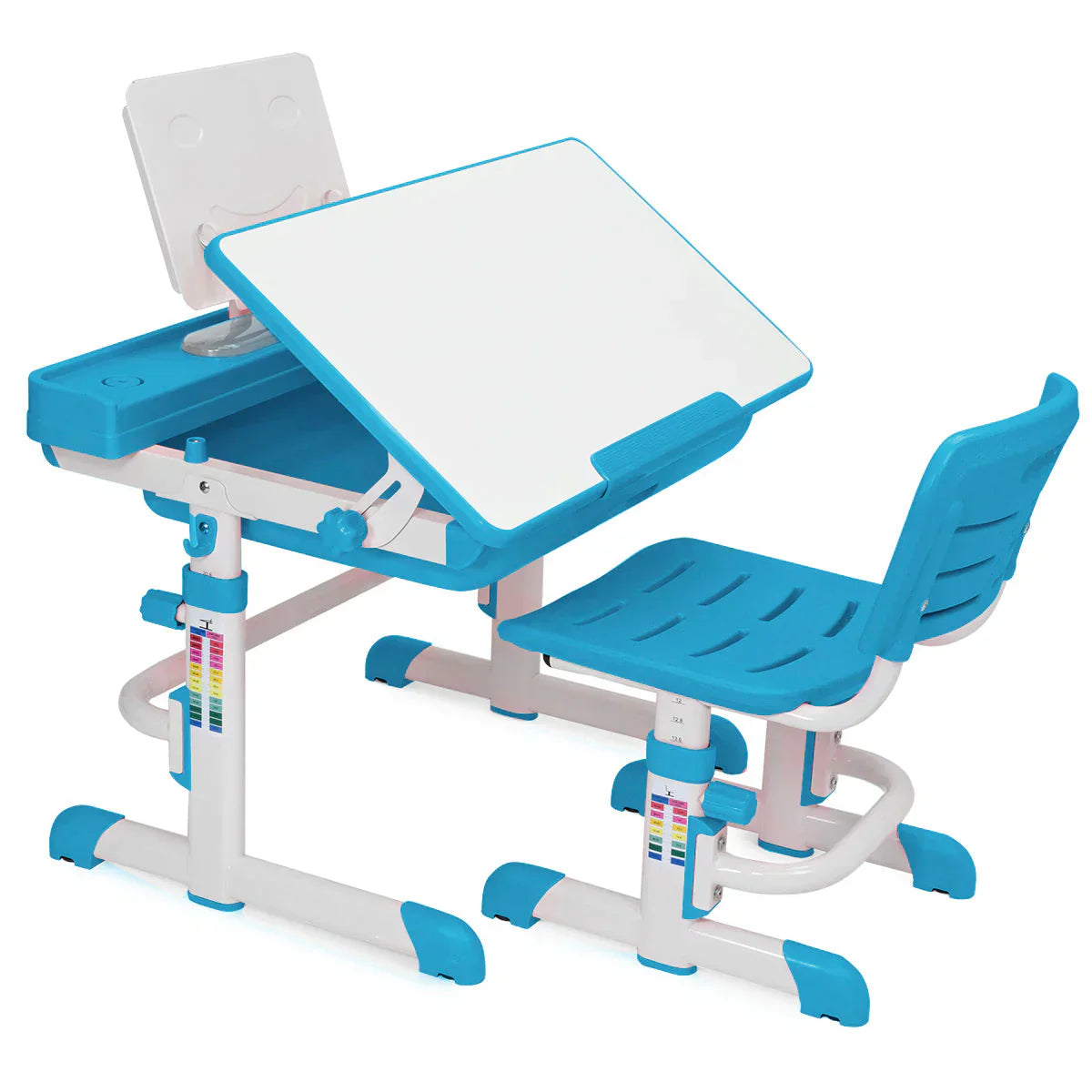 Kids Desk Interactive Work Station learning table Height Adjustable blue