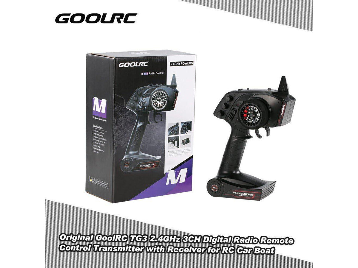 2.4G 3CH AFHS Radio Remote Control Transmitter with Receiver for RC Car Boat
