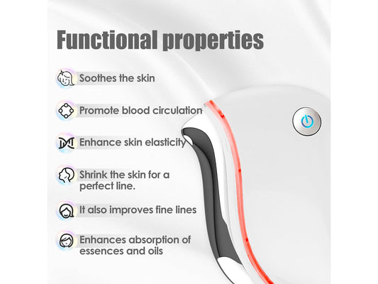 Heat Electric Gua Sha Tool, 4-in-1 Multi-Function Face Massager, Facial, Double Chin, Awakening Skin, Deep Treatment