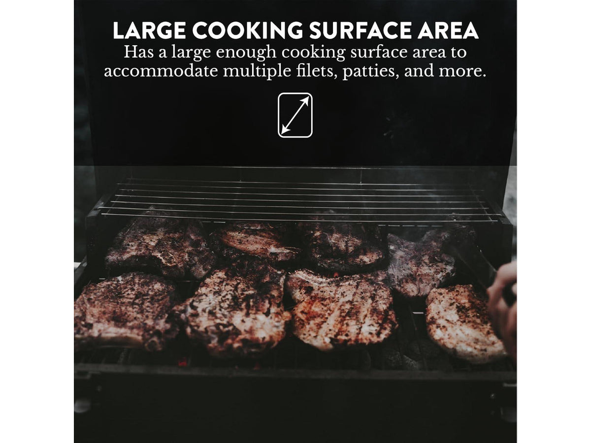 18-Inch Portable Tabletop Charcoal BBQ Grill, 2-Tiered with Side Handles & Lid, Compact Grill & Smoker for Picnic, Tailgate & Outdoor Cooking