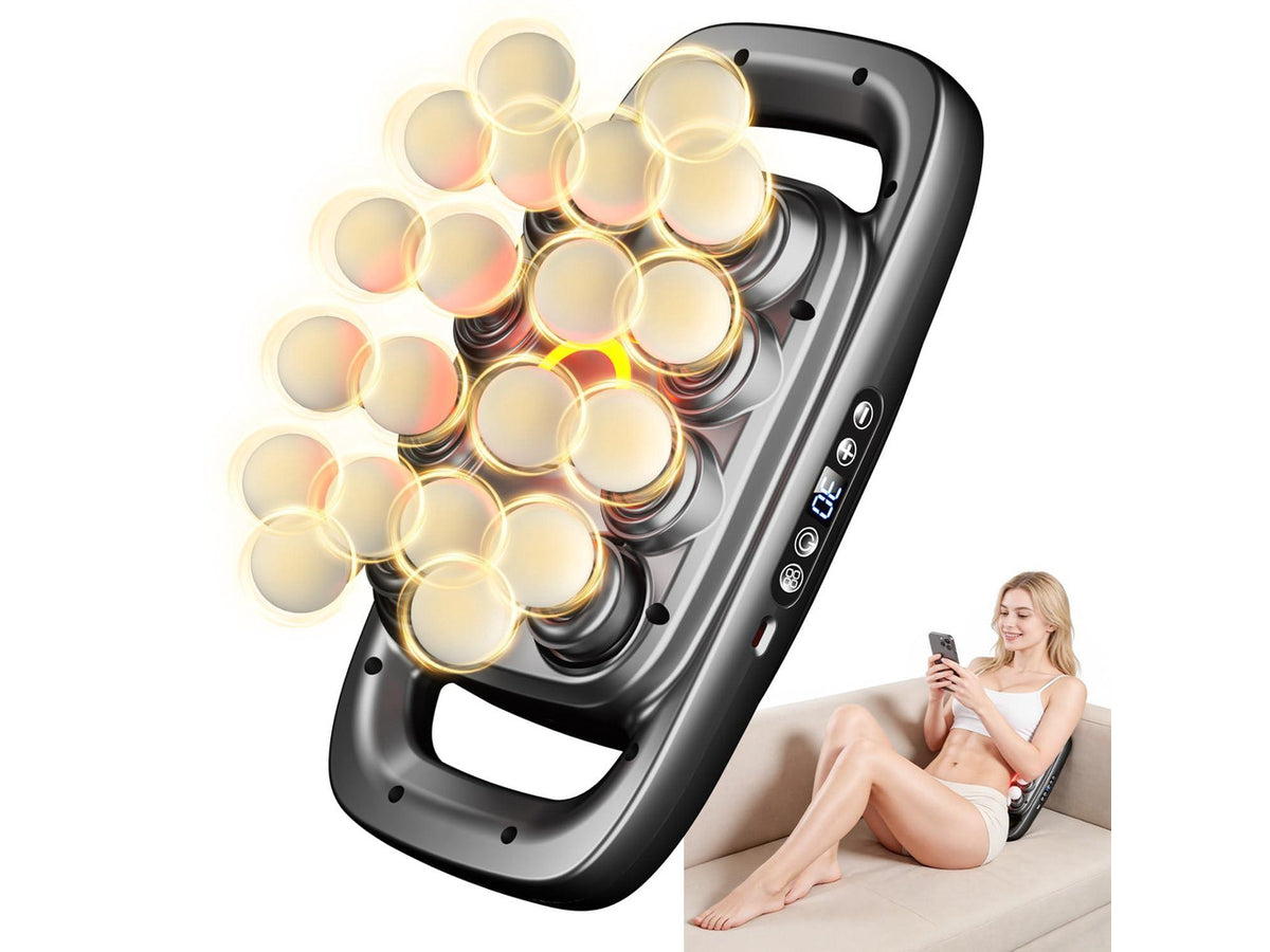 20-Head Deep Tissue Massage Gun, Quiet Percussion Back & Neck Massager with 3 Modes & 30 Intensity Levels, Handheld Muscle Massager for Shoulders, Legs, Waist & Full Body Pain Relief