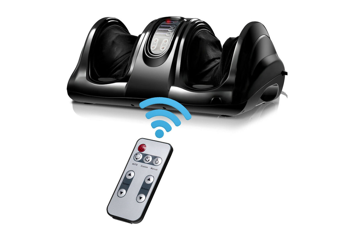Costway Shiatsu Foot Massager Kneading and Rolling Leg Calf Ankle with Remote Black