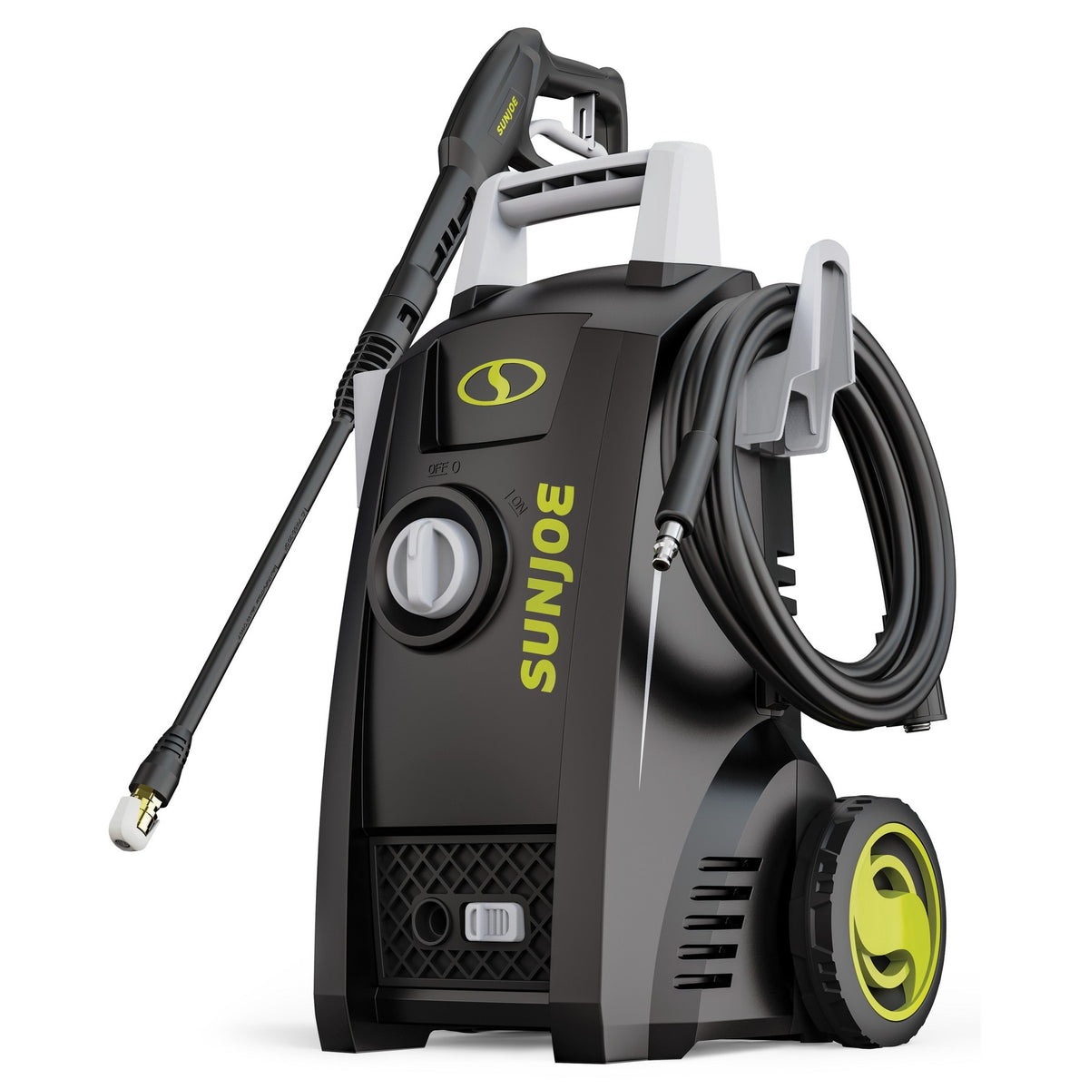 Sun Joe Electric Pressure Washer with Powerful Motor for Cars/Fences/Patios/All Uses, Brushes, Adjustable Wand & Total Stop System, 20ft Hose, SPX1000