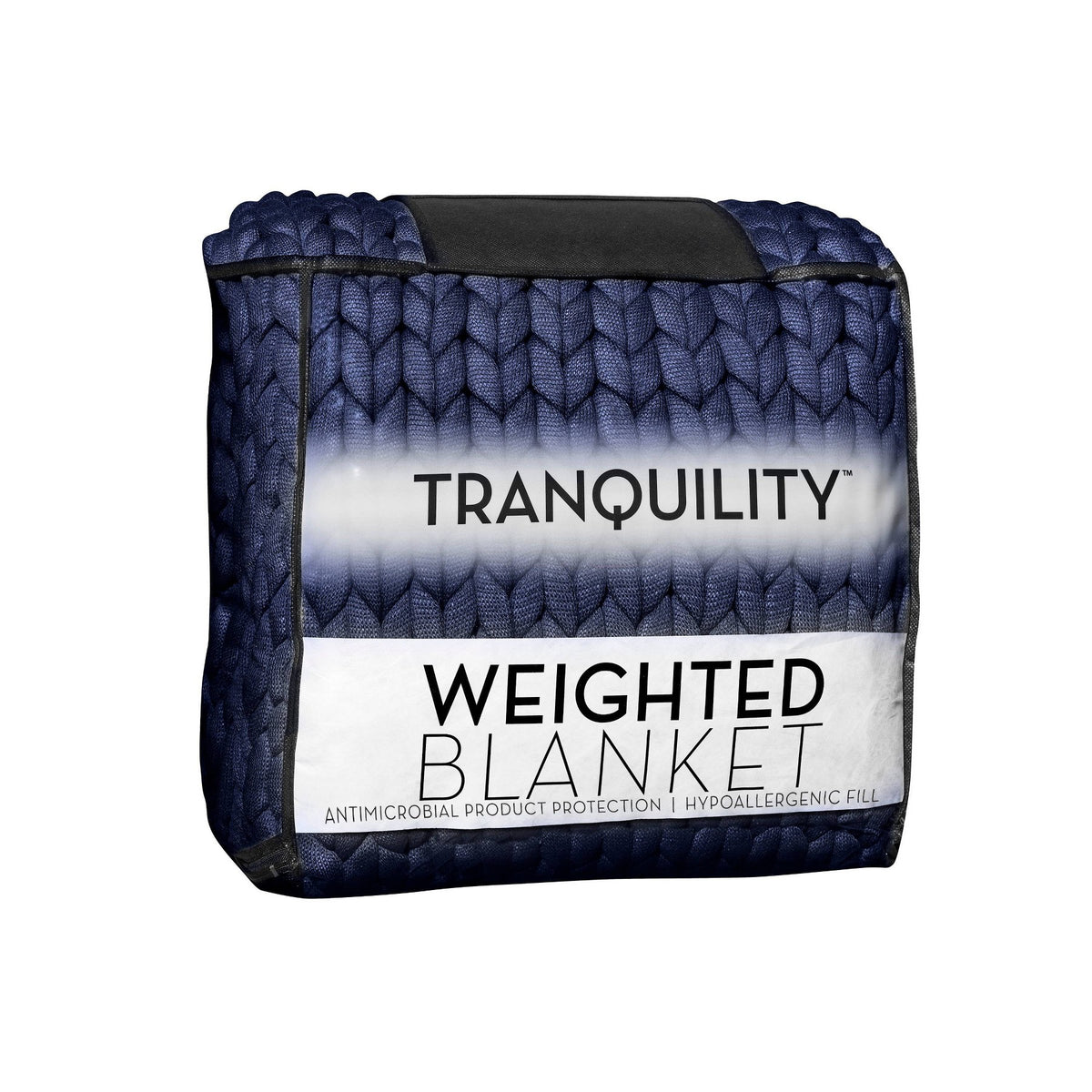 48"x72" 12lbs Chunky Knit Weighted Blanket Blue - Tranquility