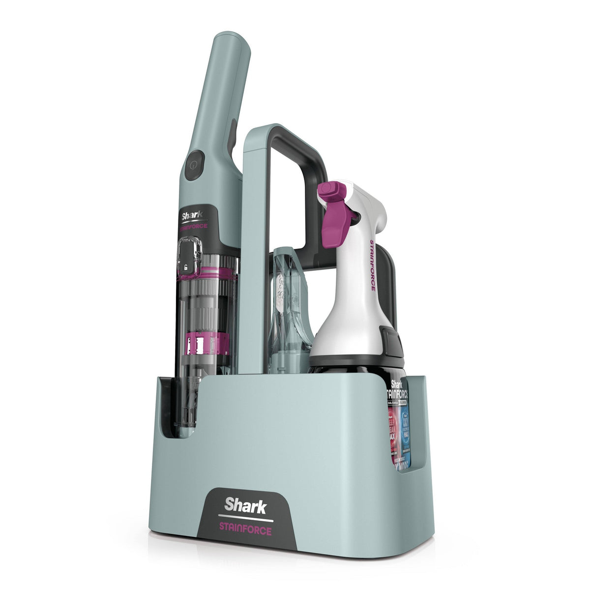Shark StainForce Portable Cordless Spot & Stain Cleaner with Dual-Activated Cleaning Solution HX101 Gray