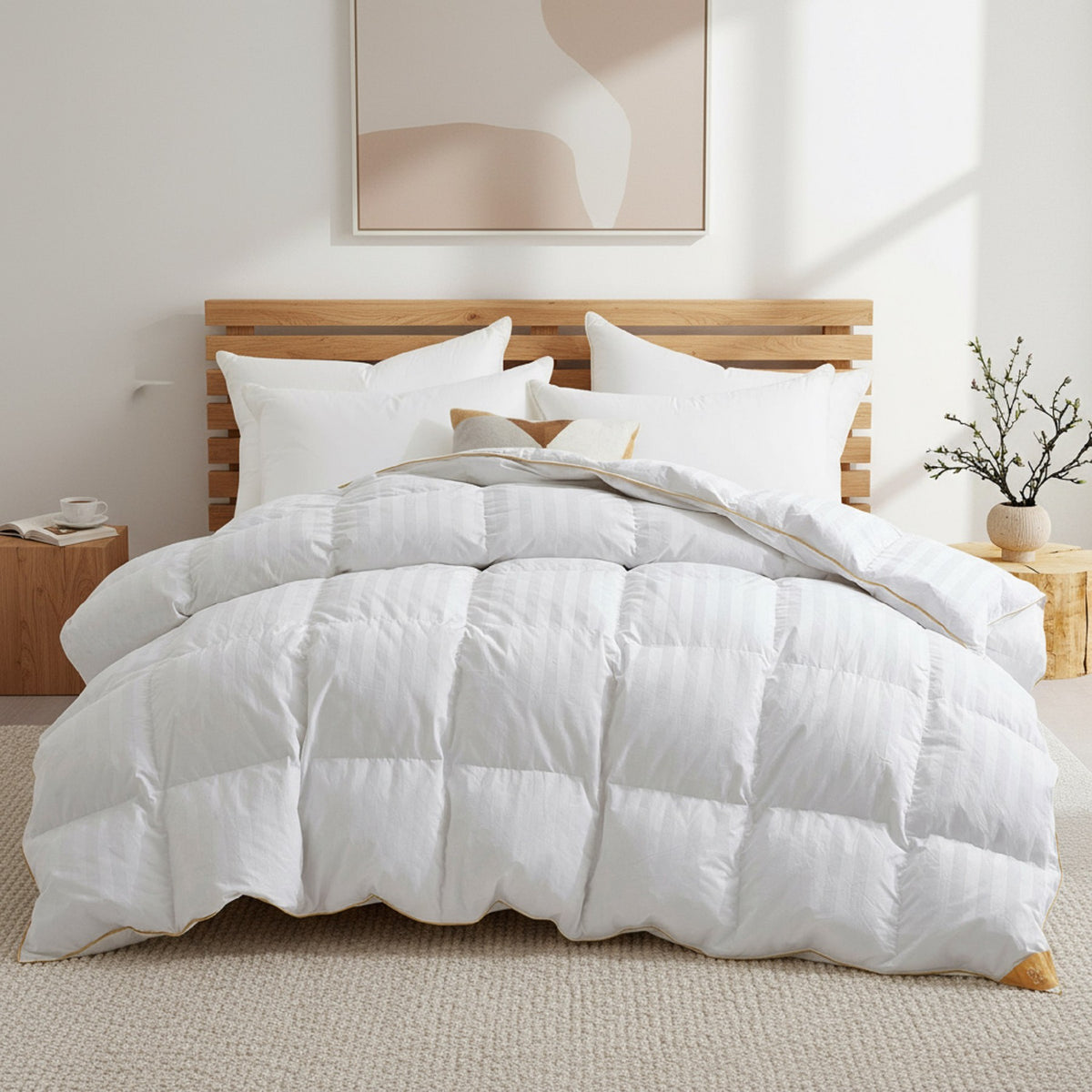 Puredown Premium White Goose Down Comforter Duvet Insert, Luxury and Comfort in One, Twin
