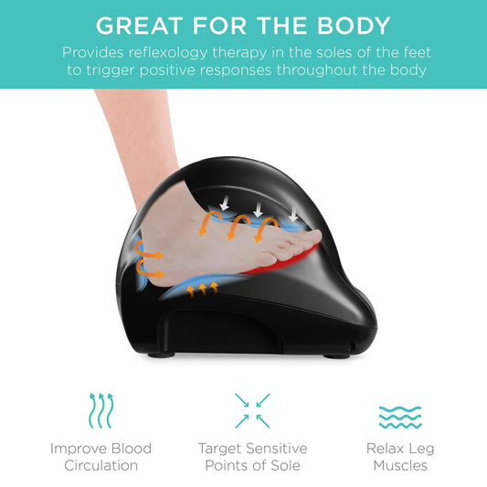 Best Choice Products Therapeutic Kneading & Rolling Shiatsu Foot Massager w/ High Intensity Rollers, Remote - Black