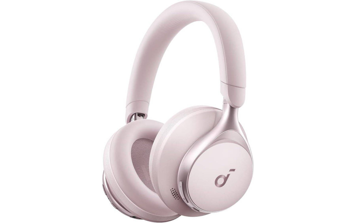 Anker Soundcore Space One Over-Ear Hi-Res Bluetooth Headphones with Adaptive Noise Cancelling and 40H of ANC Playtime - Pink