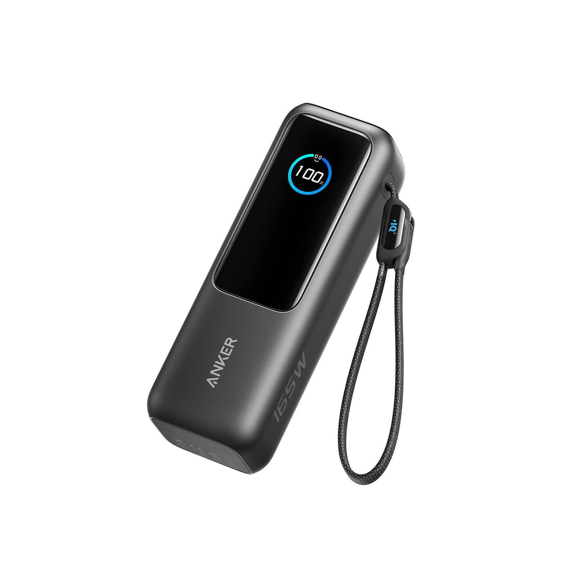 Anker Power Bank 25K 165W Built-In and Retractable Cable: Charges 4 Devices Simultaneously
