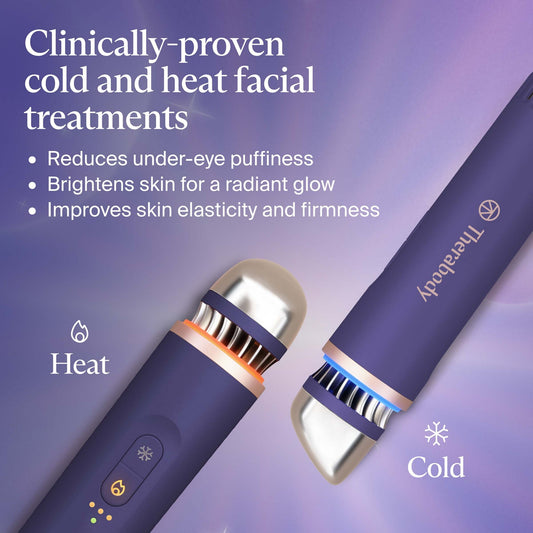 Therabody TheraFace Depuffing Cold & Heat Facial Treatment Wand - Indigo