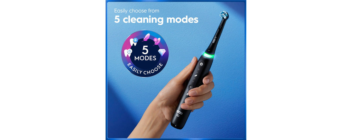 Oral-B iO5 Electric Toothbrush with Timer Multiple Brush Modes and Brush Head - Black