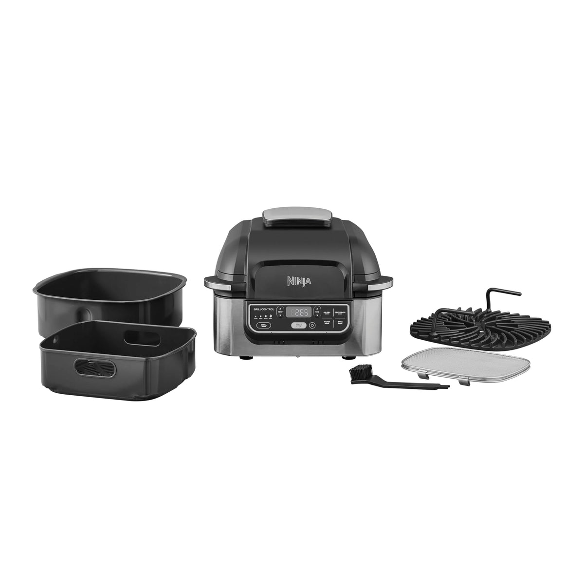 2026 Ninja Foodi Grill & Air Fryer, 5.7L, 5 Cooking Functions (Black/Silver)