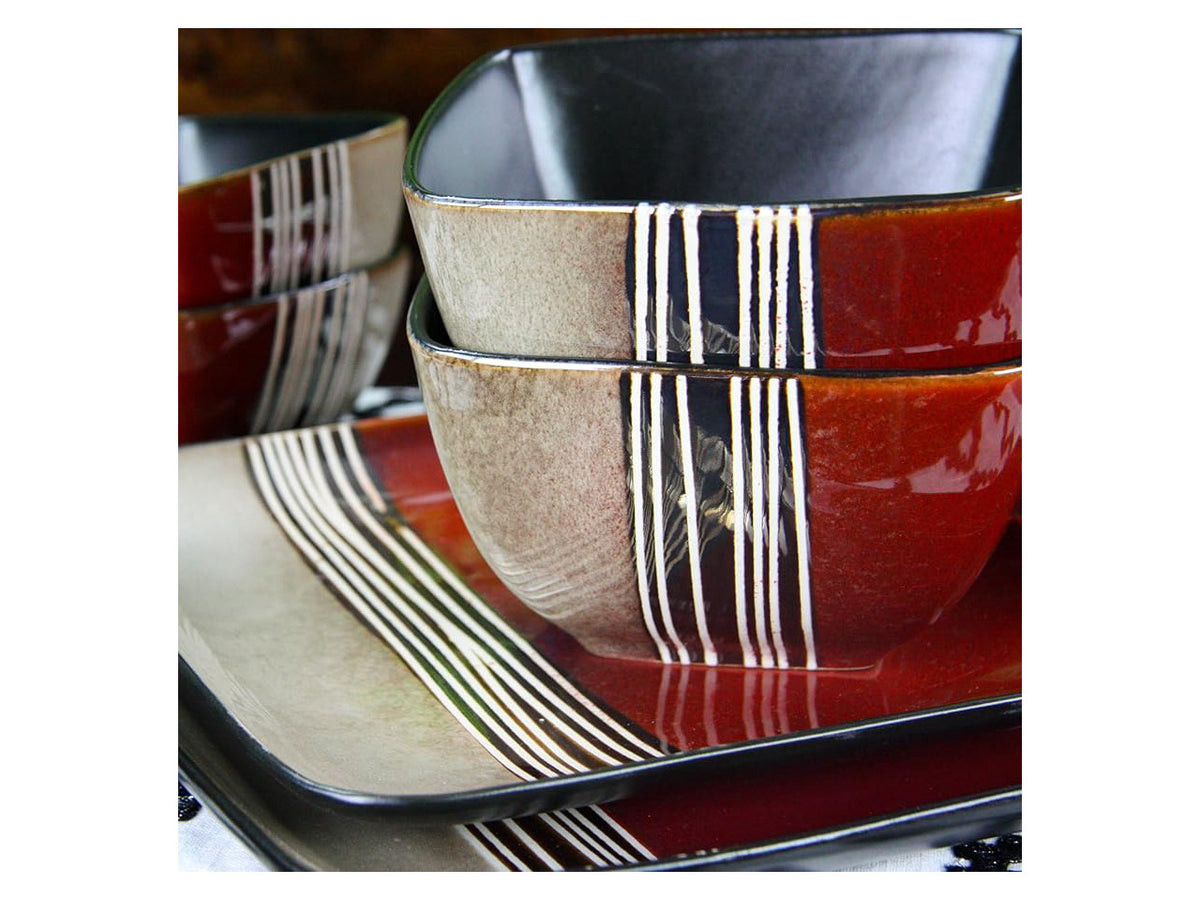 Elama Downtown Loft 16 Piece Dinnerware Set