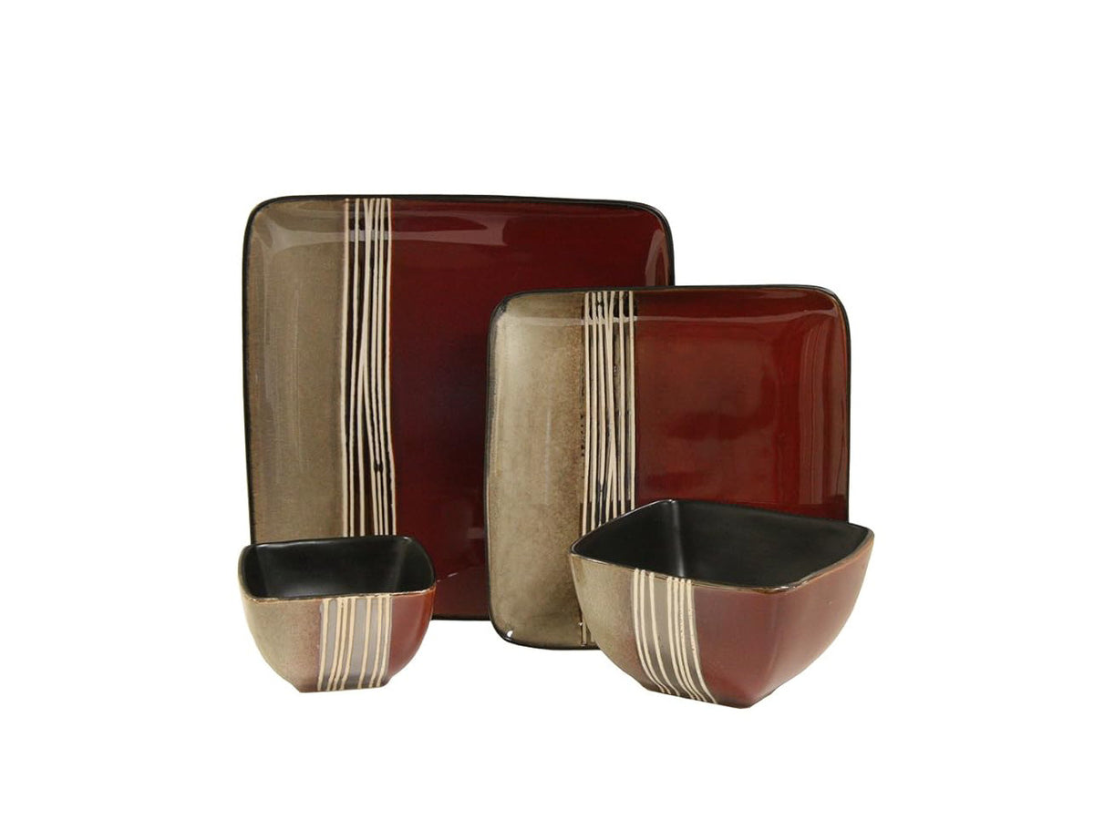 Elama Downtown Loft 16 Piece Dinnerware Set