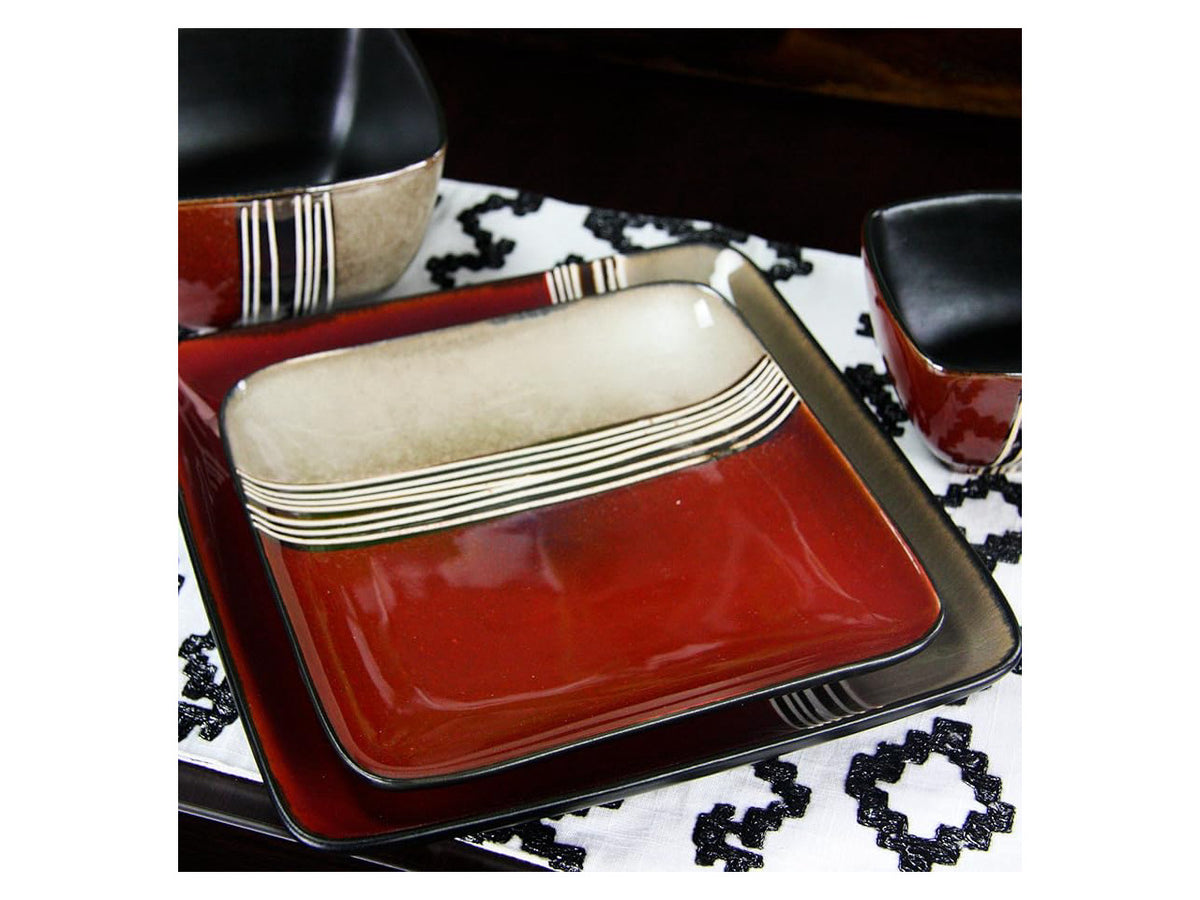 Elama Downtown Loft 16 Piece Dinnerware Set