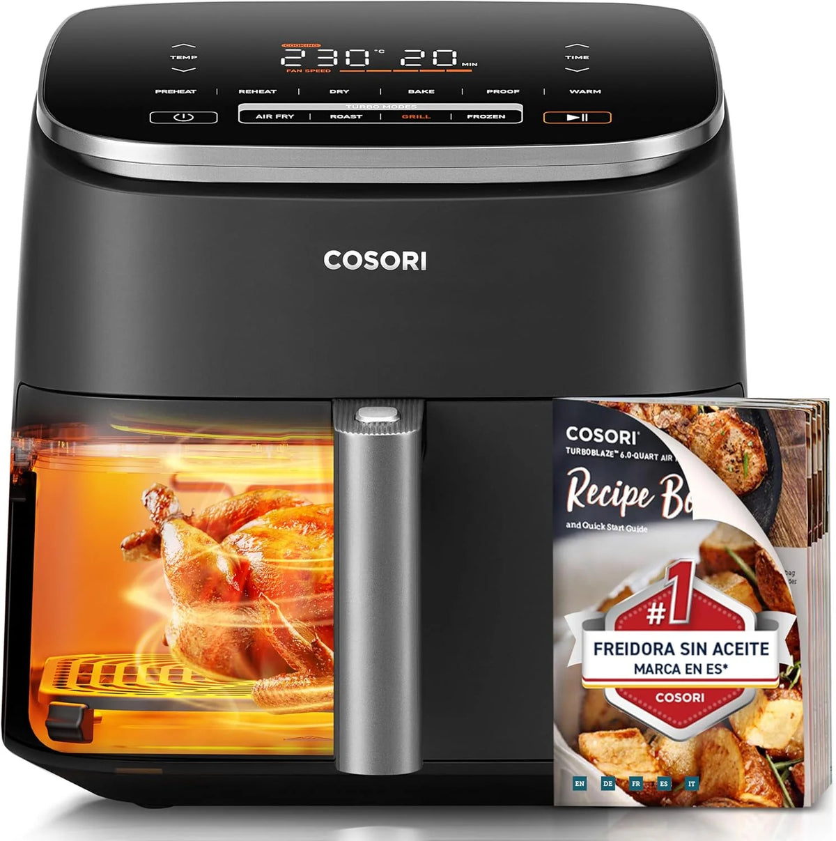 2026 Cosori Turbo Blaze 6L Air Fryer, 30°C–230°C, 27 dB