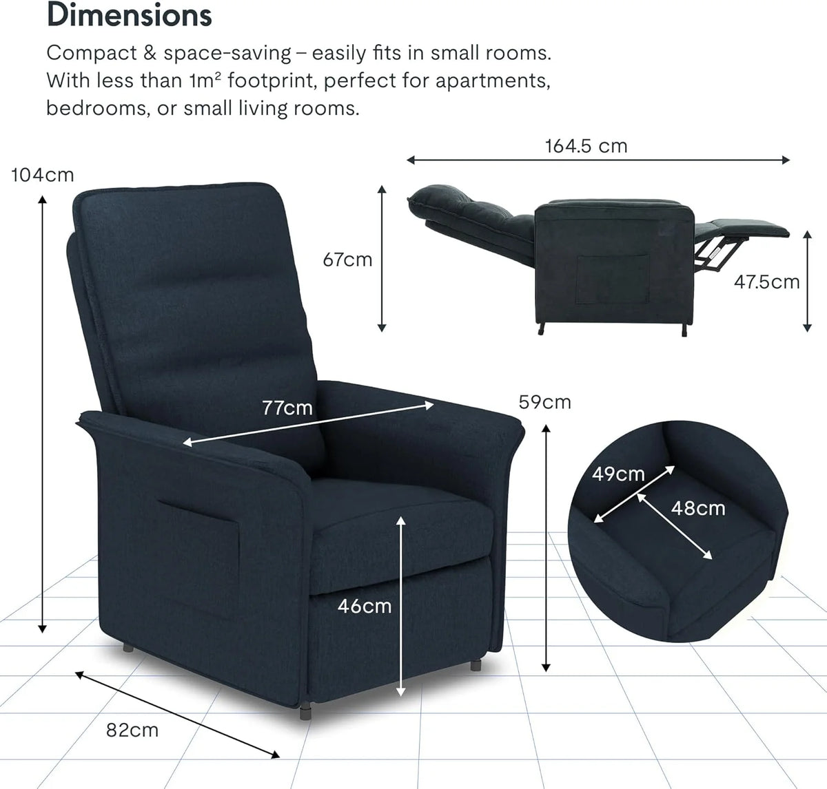 2026 FLEXISPOT electric relax chair with adjustable backrest, tiltable from 105° to 155°, reclining chair, ergonomic relax ch