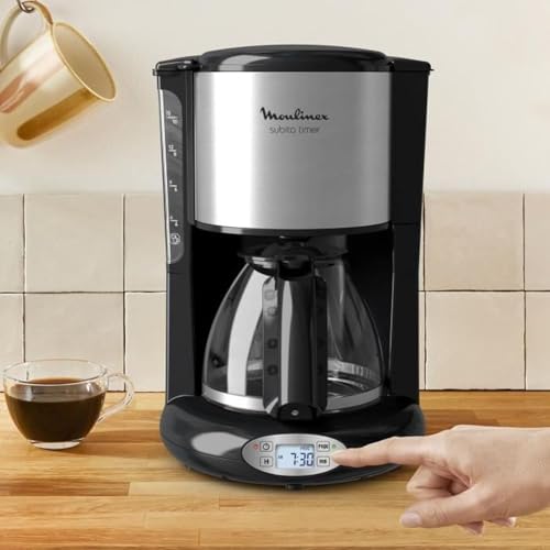 2026 Tefal cm461811 Programmable coffee maker 15 cups 1000w black/inox home : Kitchen and House
