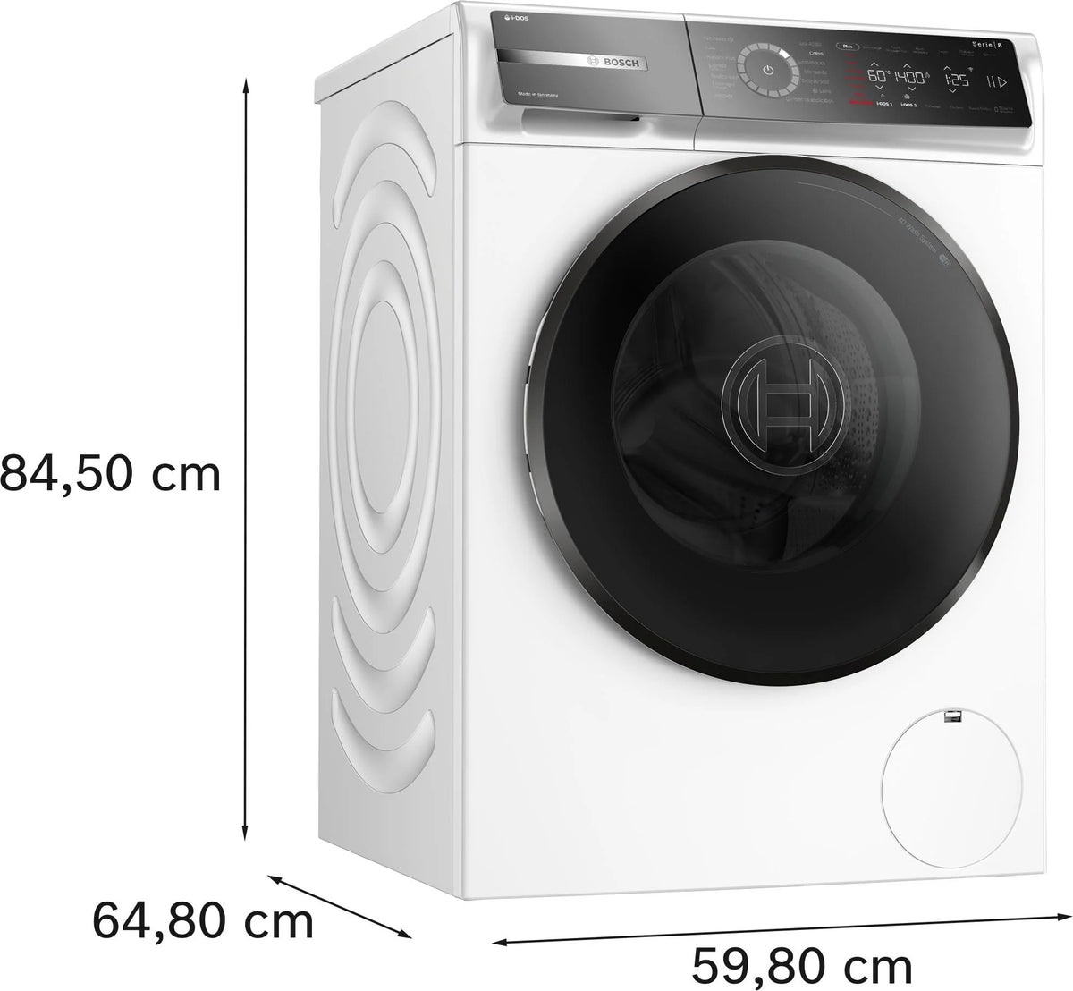 2026 Bosch WGB244A2FR, Series 8, Washing Machine Free, 9 kg, 1400 rpm, White