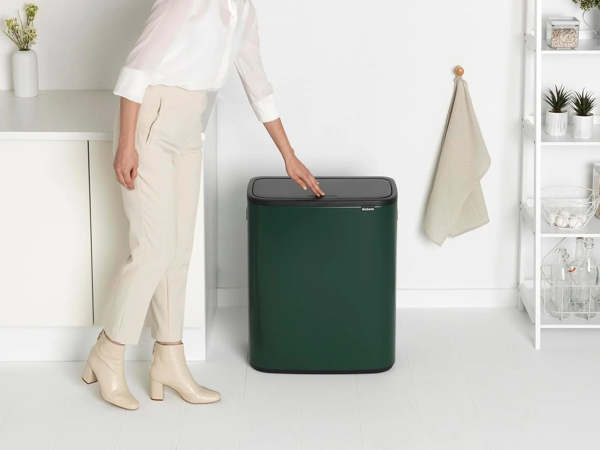 2026 Brabantia bin, matt steel, finger tracker, 2 x 30 L