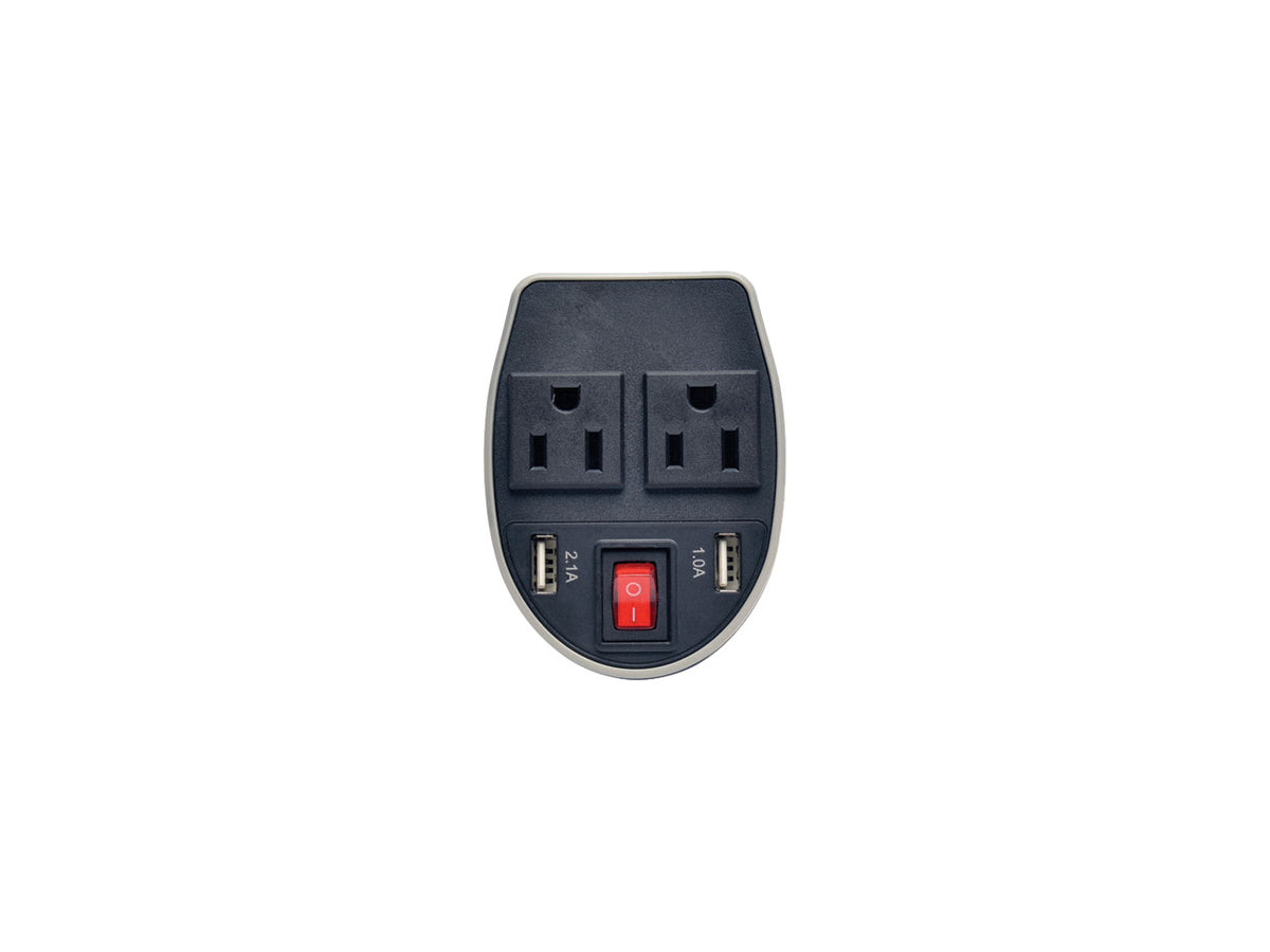 Tripp Lite 200W Car Power Inverter with 2 Outlets & 2 USB Charging Ports, Cup Holder Design (PV200CUSB)
