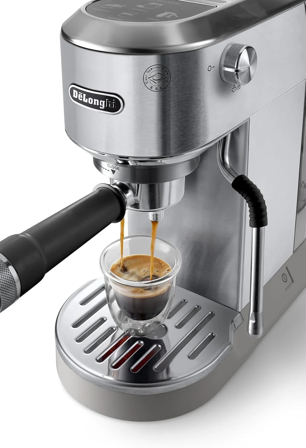 2026 De'Longhi Dedica – Stainless steel pump coffee maker for ground or individual coffee, espresso and cappuccino, 1.3 litre