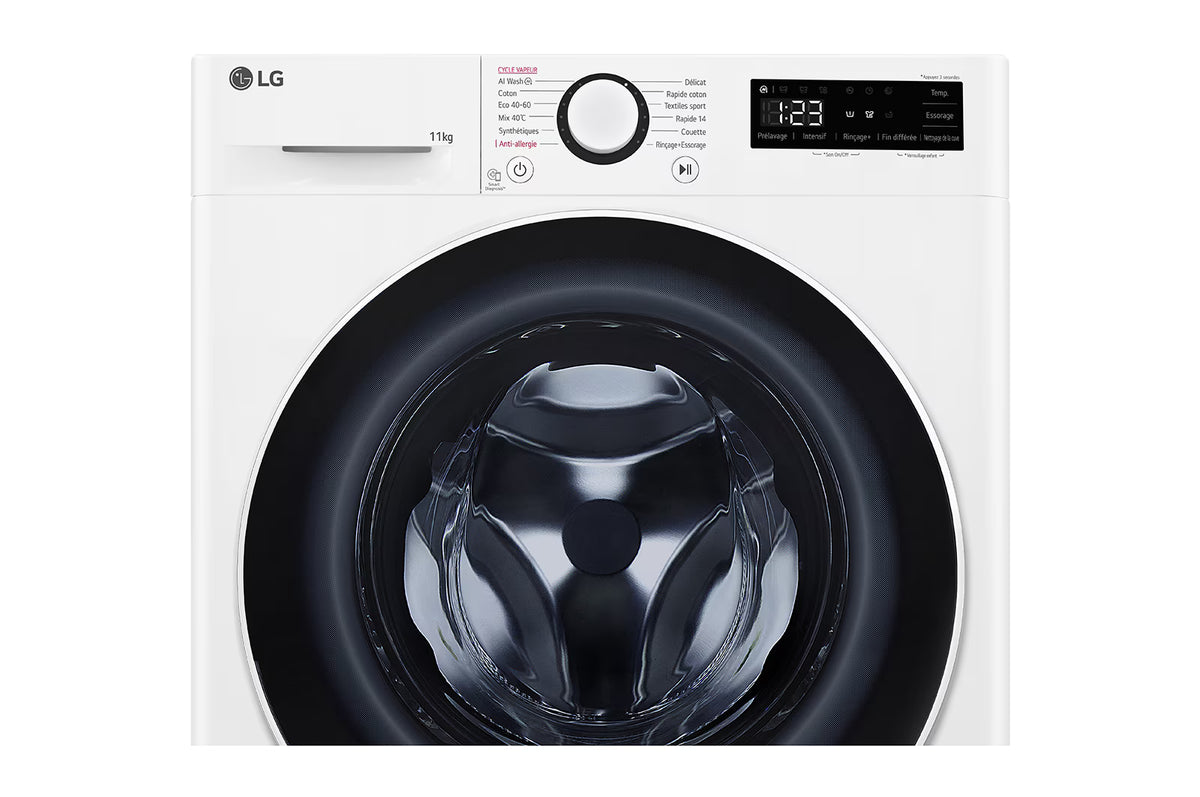 2026 LG F14R50WHS Front-Load Washing Machine, 11 kg, 1400 rpm, ThinQ, Class A (White)