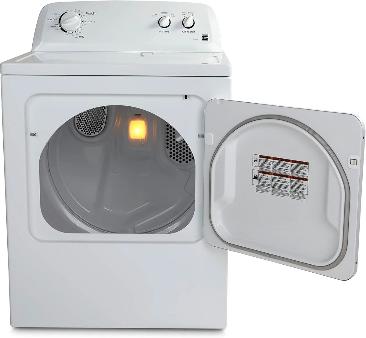 2026 Electric dryer Kenmore 74 cm (29") front load with anti-frishing protection and total capacity of 198 litres (7 ft3), wh
