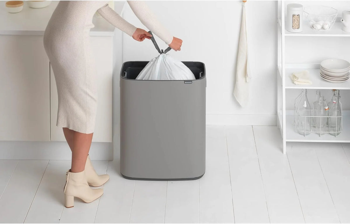 2026 Brabantia bin, matt steel, finger tracker, 2 x 30 L