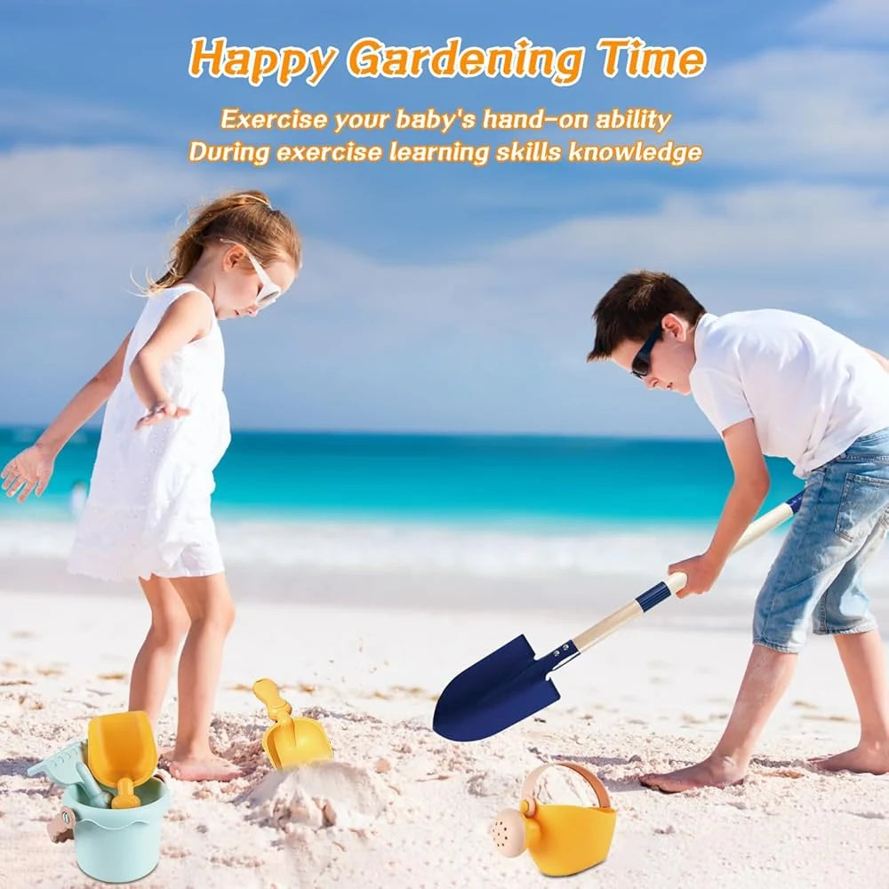 2026 Mostop Gardening Tool Kit for Children - Toy with wheelbarrow, metal shovel, rake, rake, outdoor garden cart, birthday g