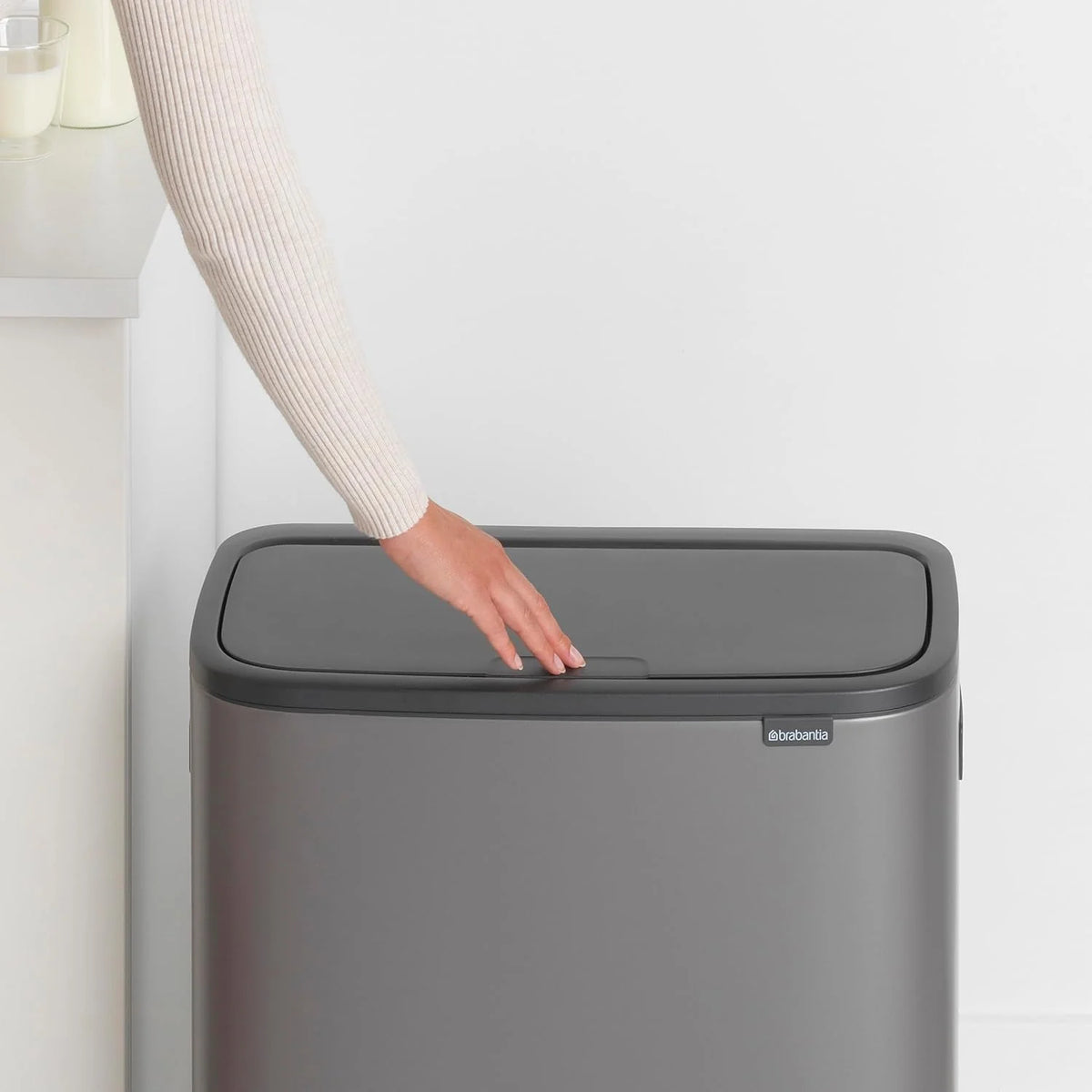 2026 Brabantia bin, matt steel, finger tracker, 2 x 30 L