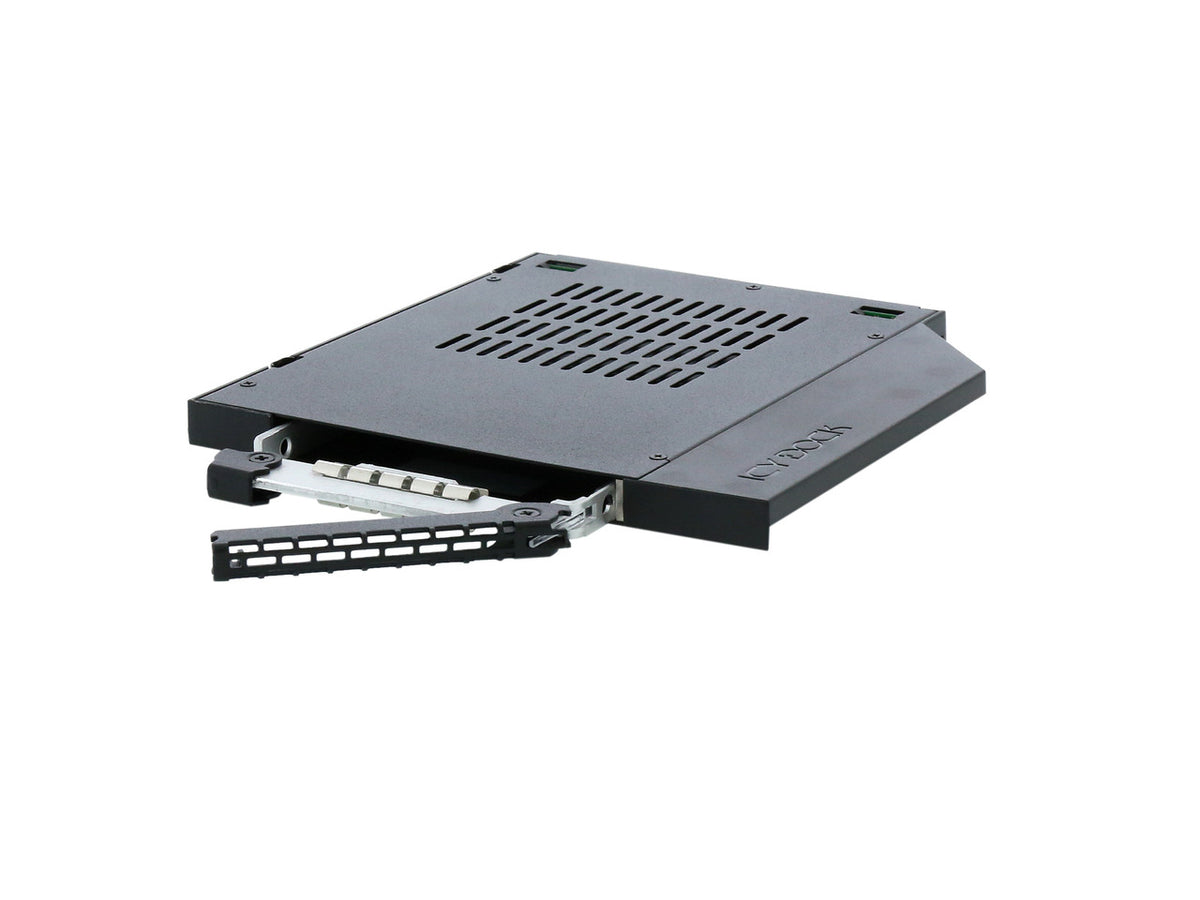 ICY DOCK ToughArmor MB411SPO-2B (Fits 9.5mm height ODD Slot) 2.5" SSD / HDD Hot-Swap SATA Mobile Rack for 9.5mm Ultra Slim CD/DVD-ROM Optical Bay