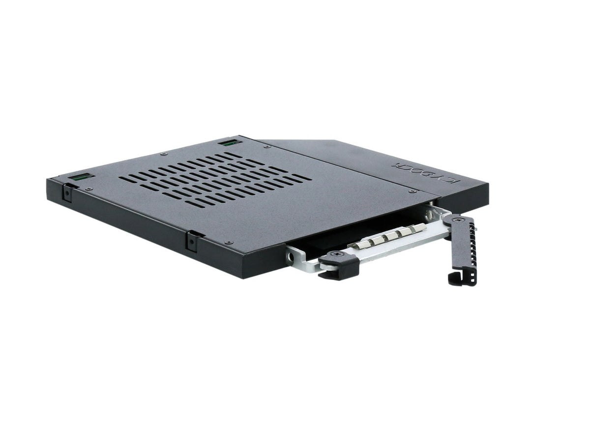 ICY DOCK ToughArmor MB411SPO-2B (Fits 9.5mm height ODD Slot) 2.5" SSD / HDD Hot-Swap SATA Mobile Rack for 9.5mm Ultra Slim CD/DVD-ROM Optical Bay