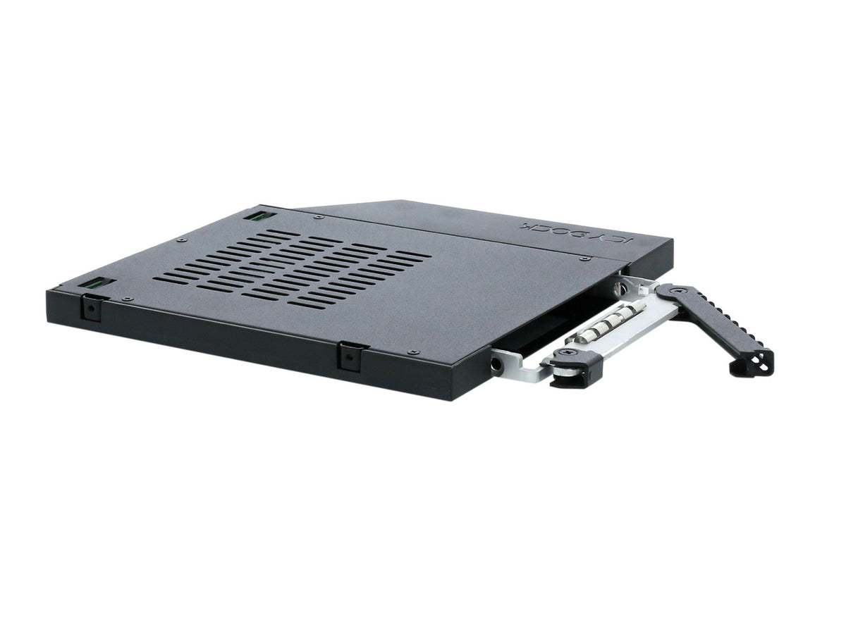 ICY DOCK ToughArmor MB411SPO-2B (Fits 9.5mm height ODD Slot) 2.5" SSD / HDD Hot-Swap SATA Mobile Rack for 9.5mm Ultra Slim CD/DVD-ROM Optical Bay
