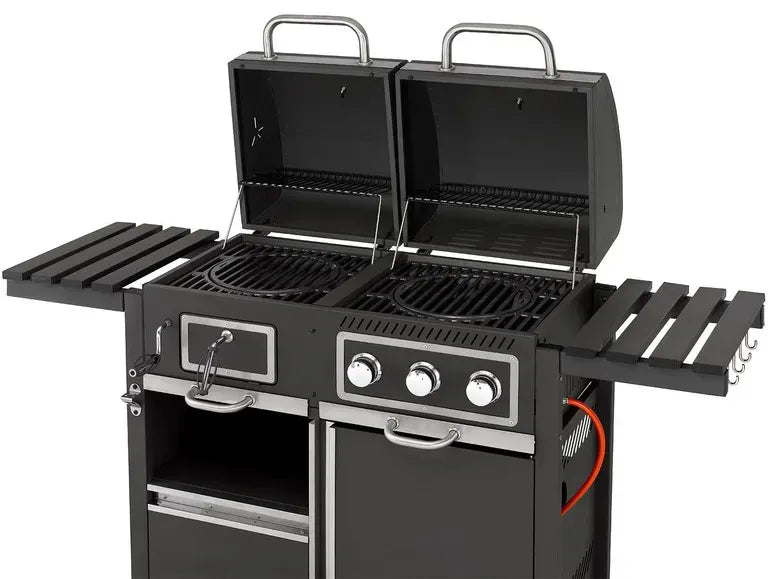 2026 tepro coal-gas grill “Toronto Kombi”, 8.7 kW power, 3 stainless steel burners, 2 shelfs
