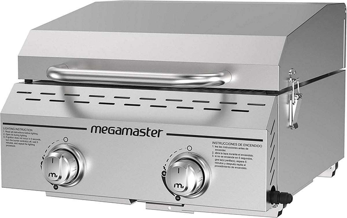 Megamaster 2-Burner Stainless Steel Portable Propane Gas Grill